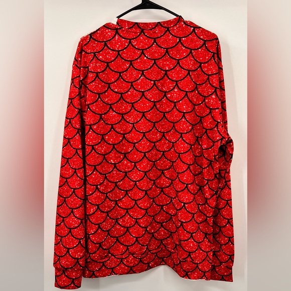 MUSCLE MERMAID TIE UGLY CHRISTMAS SWEATER - Picture 2 of 2